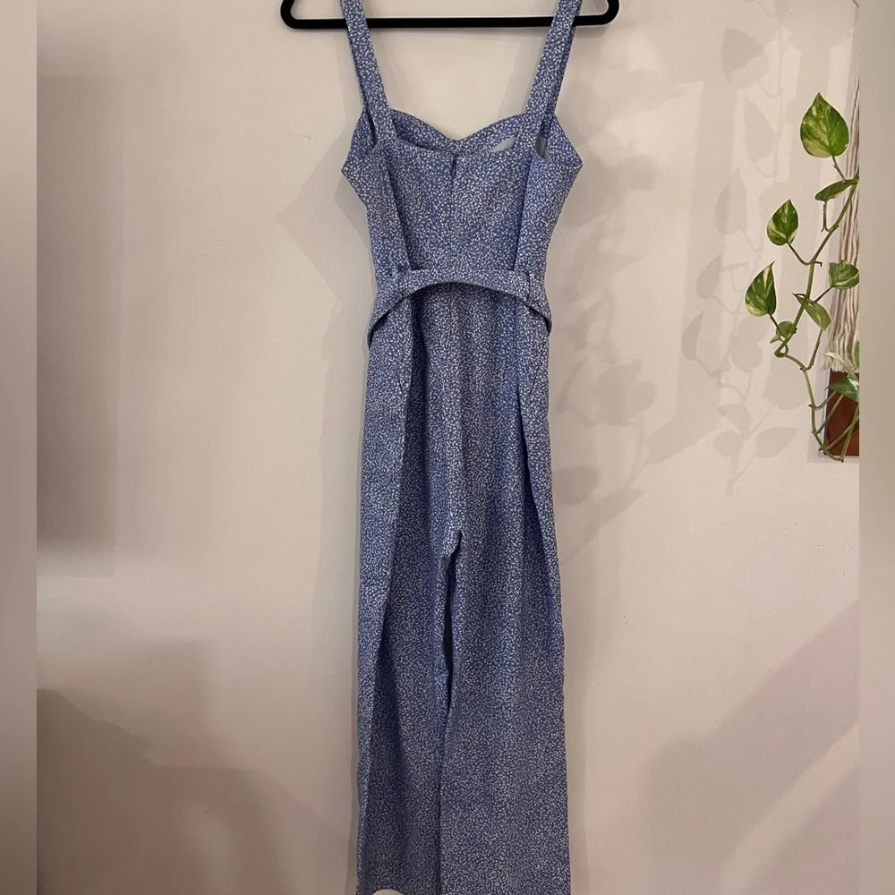 NWOT Jonathan Simkhai Layla Harper Blue Polkadot Jumpsuit size 6 - Picture 5 of 12